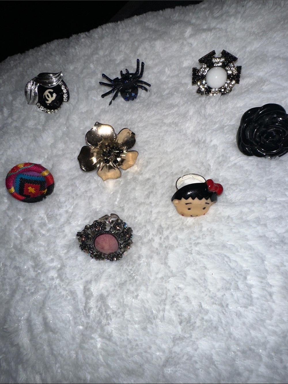 Assorted Adjustable Fashion Rings - Multicolor - Mixed Brand Lot